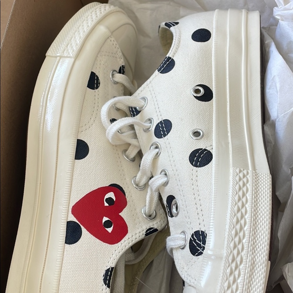 Converse comme des garcons polka dot sneakers